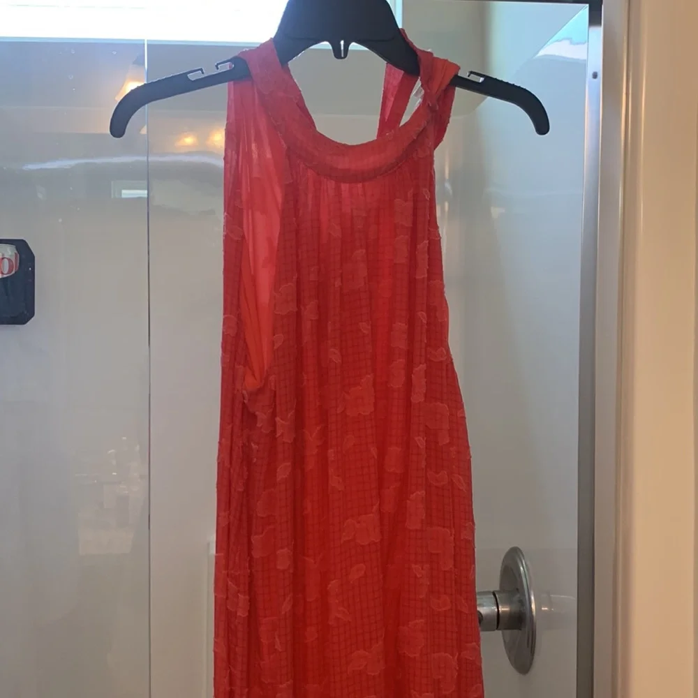 Blue door boutique halter coral maxi dress size medium - Picture 8 of 10